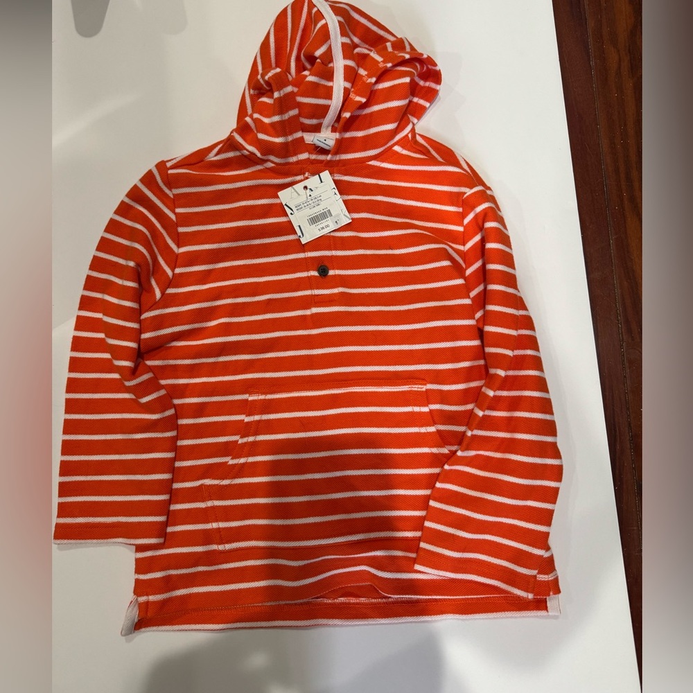 Janie and Jack cotton long sleeve hooded pullover shirt NWT size 4